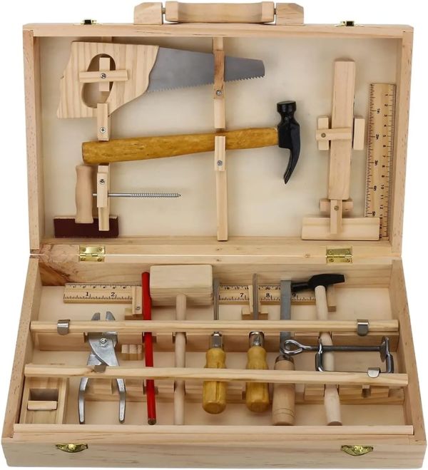 GuriDo Wooden Toolbox Kit for Kids' Home Repair