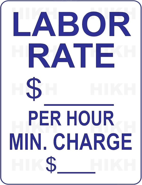 Funny Labor Rate Metal Sign - Rust Free Heavy Duty Decor for Home, Garage, and More