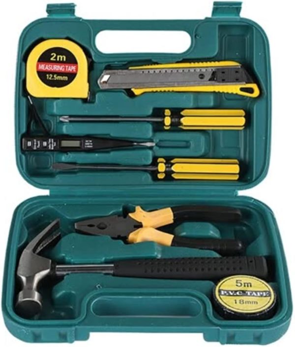 GuriDo Home Repair Toolbox - 9-Piece Set for All Your Household Needs