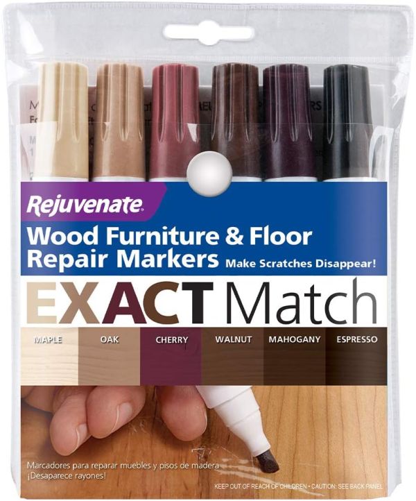 Rejuvenate Wood Furniture & Floor Repair Markers - 6 Color Set