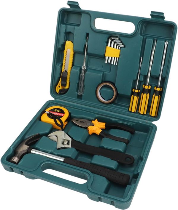 Rust-Resistant Car Home Tool Kit, 15-Piece Set for Convenient Home Repairs