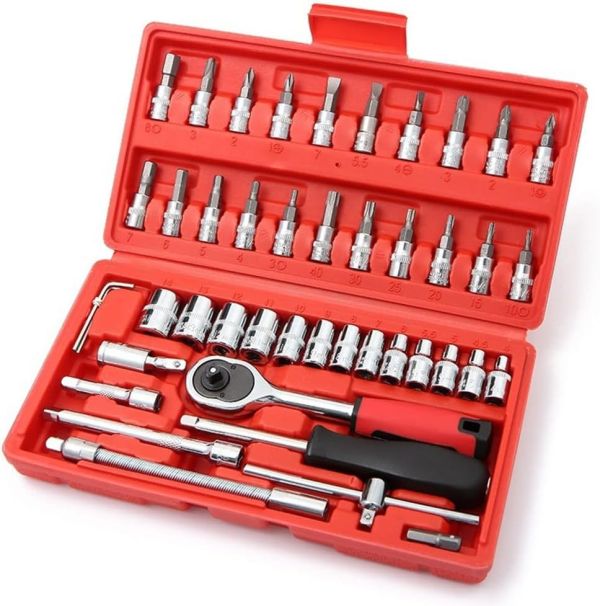 Mechanic's Marvel 46-Piece Socket Ratchet Wrench Set