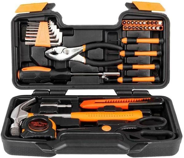 FPYE 39pcs Deluxe Home Tool Set