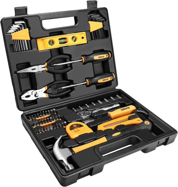 DEKOPRO 65-Piece Tool Set - Essential Household Hand Tool Kit