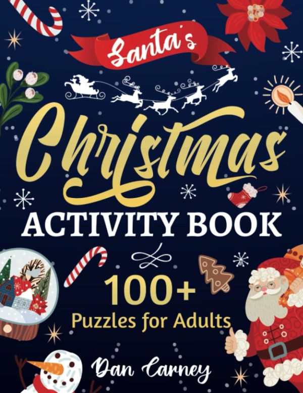 Santa's Christmas Activity Book: Festive Puzzles for Adults