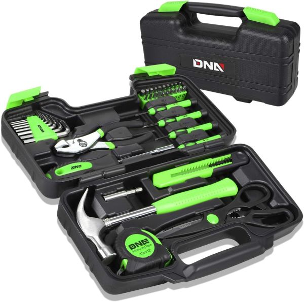 DNA MOTORING 39-Piece Green Home Repair Tool Set