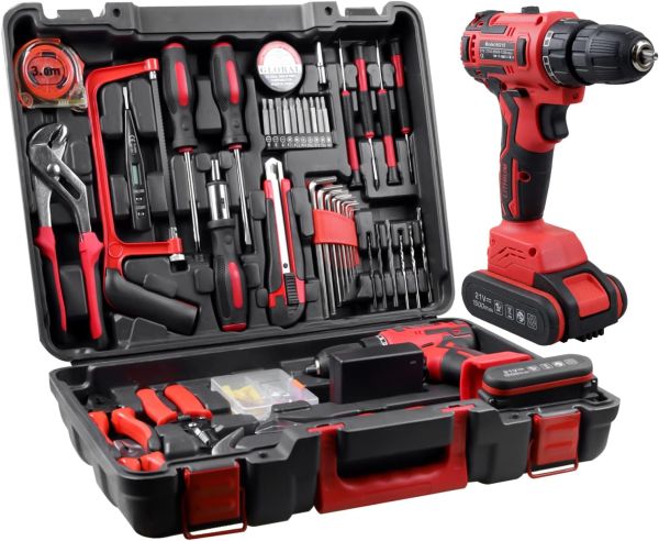 Jar-Owl 21V Max Cordless Drill/Driver Kit, Brushless, Tool Set for Daily Home Repair