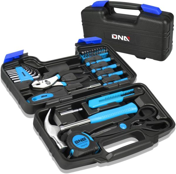 DNA MOTORING 39-Piece Blue Household Tool Set