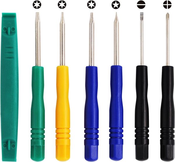 SMAVCO (TM) Repair Essentials - 7-in-1 Repair Kit Opening Tools for iPhone, iPad, GPS, Kindle, Nook, iPod, Watch Repair, Battery Replacement