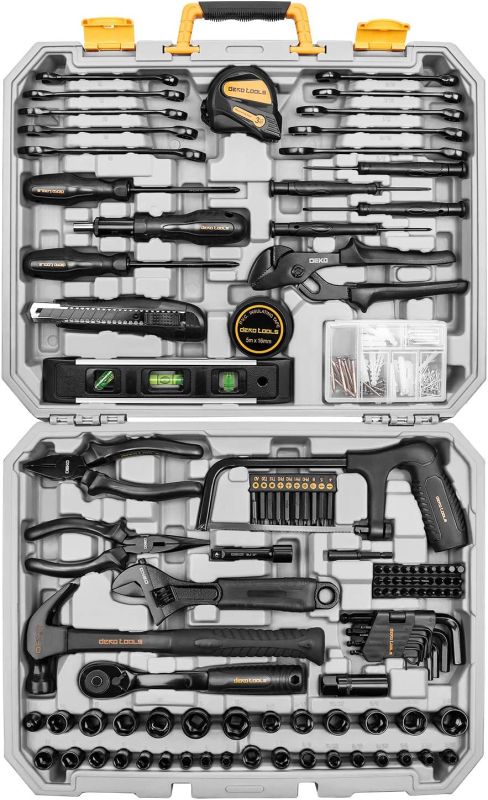 DEKOPRO 218-Piece General Household Hand Tool Kit