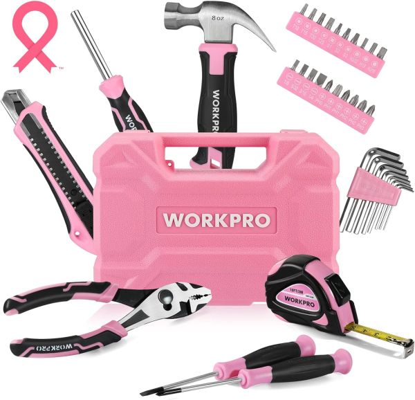 WORKPRO 35-Piece Pink Tools Set