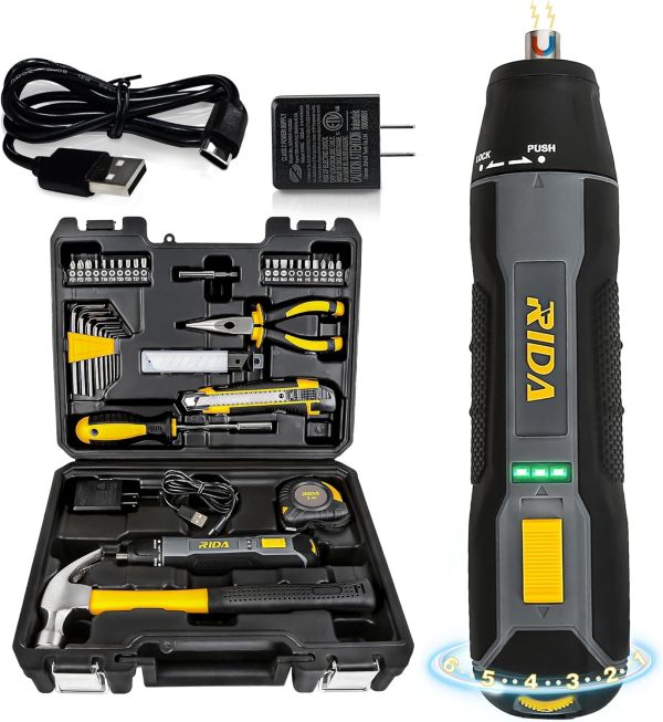 RIDA Cordless Screwdriver Set - The Ultimate Home Repair Companion