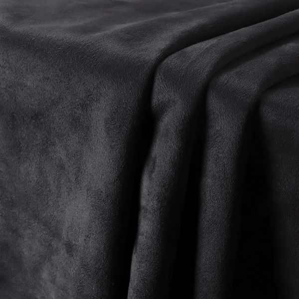 Black Soft Micro-Suede Fabric by The Yard