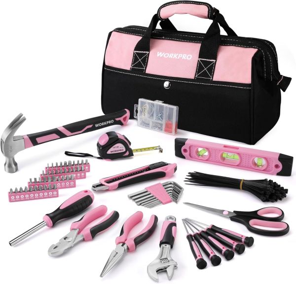 WORKPRO Pink Tool Kit - The Ultimate Home Repairing Companion