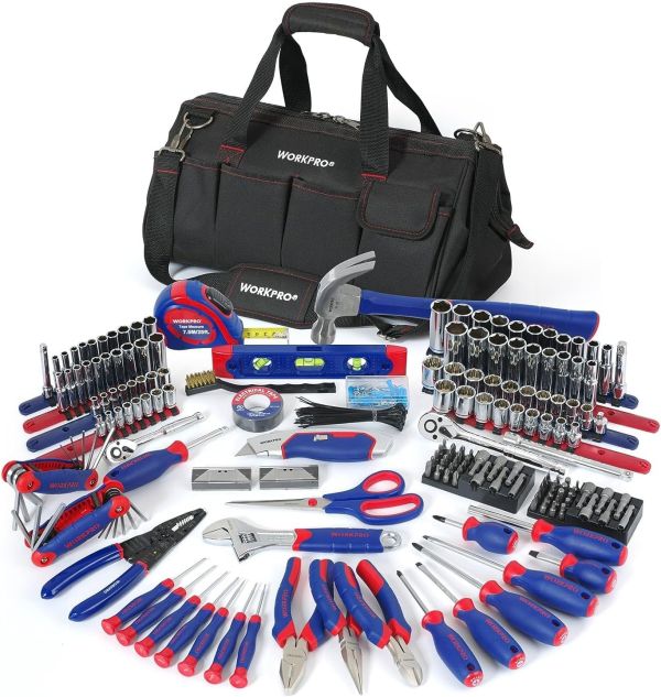 WORKPRO 322-Piece Home Repair Tool Kit with Carrying Bag